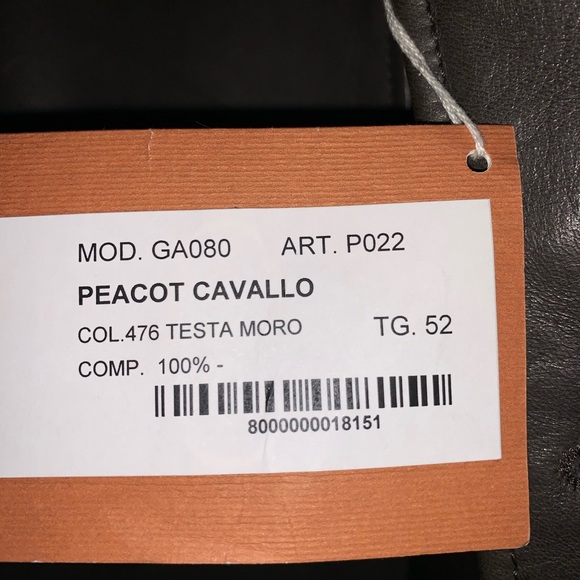 Men’s leather peacoat - Picture 4 of 6